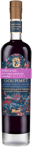 Ликер Онегин, "Гурмэ" Черноплодная Рябина, Кедровый Орех и Бузина, настойка сладкая, 0.5 л