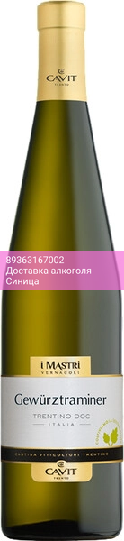 Вино "Mastri Vernacoli" Gewurztraminer, Trentino DOC, 2024